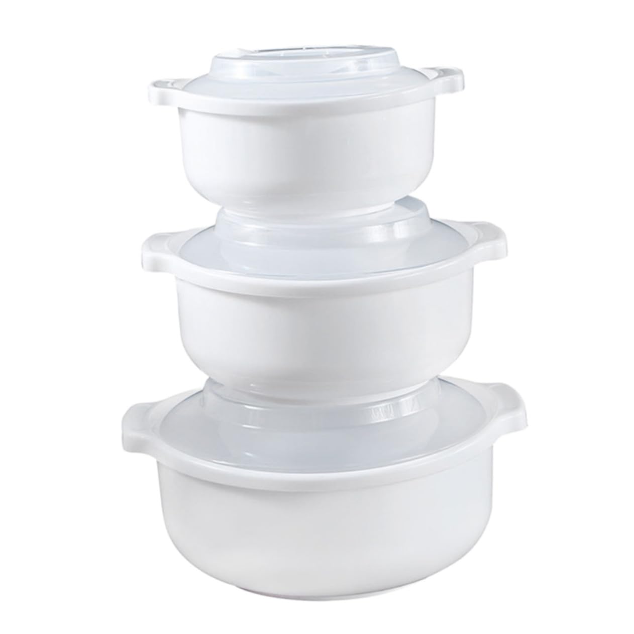 3 Piezas Recipientes para Alimentos con Tapa Transparente Aptos para Microondas y Refrigerador Envases de Resistentes y Multifuncionales para Cocina y Conservación de Comida