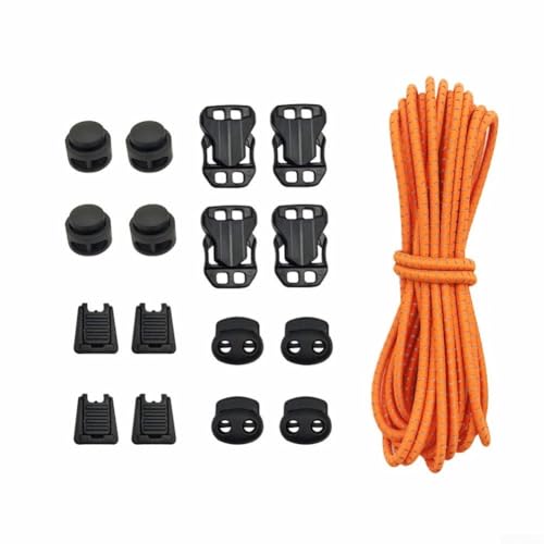 Yuanpgky Kit de 17 hebillas ajustables para mochila, con correa elástica de látex, para senderismo, camping, montañismo, montaje de bricolaje al aire libre, 3,2 m, 3 mm, 50 g (ornamento)