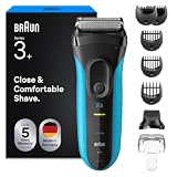 Braun Series 3+ Electric Foil Shaver for Men, Wet & Dry, 3010BT