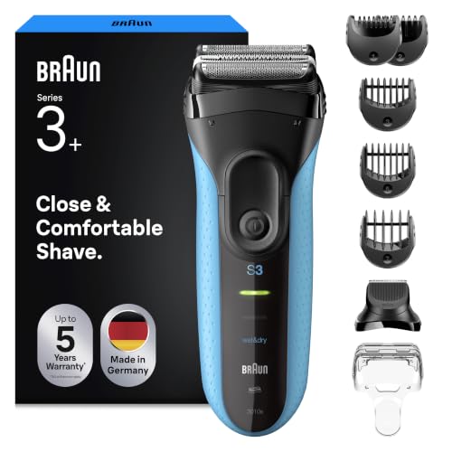 Braun Series 3+ Electric Foil Shaver for Men, Wet & Dry, 3010BT