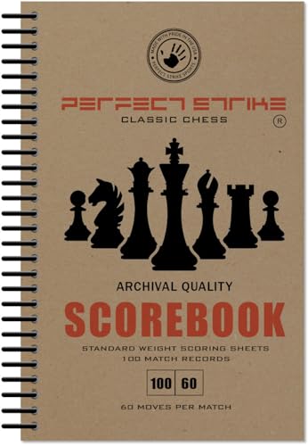 Perfect Strike Chess SCOREBOOK with Rules and Scoring Instructions. Archival Quality. Great for Practice and Competition. (5.5