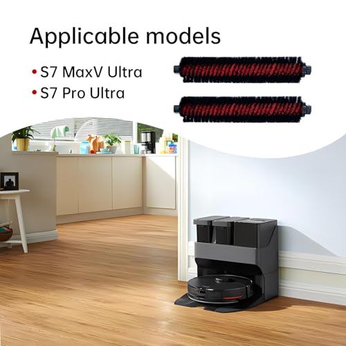 2 Stück Reinigungsbürste für Roborock - S7 MaxV Ultra / S7 Pro Ultra/S8 Pro Ultra/G10s Roborock S7 Zubehör Effiziente, Abnehmbar und Leicht zu Reinigen Perfekt für den täglichen Gebrauch