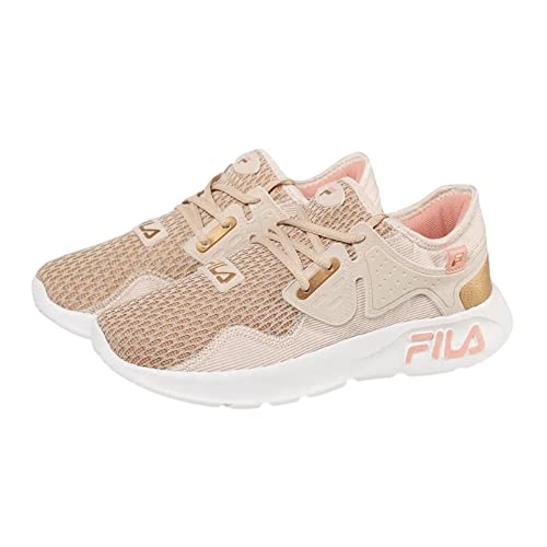 Tênis, Iconic, Fila, Feminino, Bege/Dourado/Rosa Coral, 38