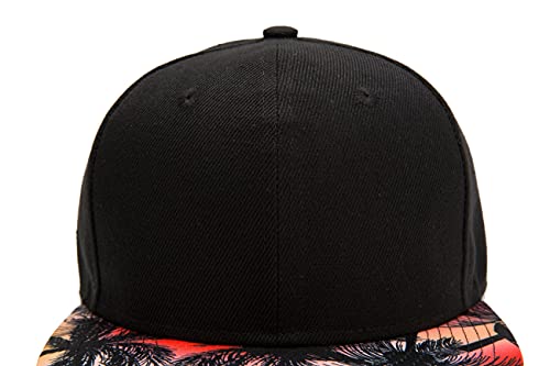 Image of Quanhaigou Snapback Hat for Men Women,Hip Hop Style Colorful Flat Bill Hats Teens Adjustable Baseball Cap