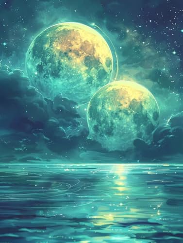 Diamond Painting Adulte Lune XXL et broderie diamant kit complet 100x130cm