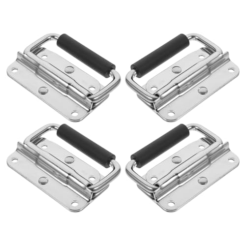LIFKOME 4Pcs Heavy Duty Chest Pull Handles 104Mm Luggage Handle Replacement for Toolbox Cabinet Storage Case Industrial Equipment