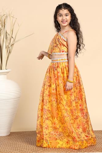 Image of Fashion Dream Girl's Silk Blend Readymade Lehenga Choli Set |Lehenga Choli for Girls|Ethnic Wear|Kids Lehenga