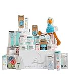 CONTENIDO DE LA CANASTILLA: - Caja de Madera Multiusos y Peluche Cigüeña Azul. PRODUCTOS PARA MAMÁ: - Suavinex Crema de Pezón 20 ml. – Suavinex Crema Reestructurante Corporal 400 ml. – Suavinex Gel Íntimo 400 ml. – Suavinex Discos de Lactancia PRODUCTOS PARA BEBÉ - Suavinex Gel-Champu Symdet 400 Ml. - Suavinex Locion Hidratante Corporal Masaje 400 Ml. - Suavinex Colonia Infantil 100 Ml. - Suavinex Mi Primera Crema Facial 50 Ml. – Suavinex Crema de Pañal 75 ml. -