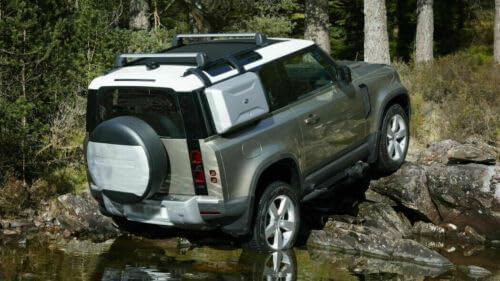 Running Board Compatible with Defender 90 L663 2 Door 2020-2023 2024 Door Fixed Side Step Pedal Nerf Bar Platform Protector