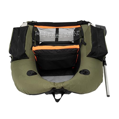 Inflatable Outdoor Fishing Boat, Fishing Float Tube with Hand Air Pump, Fishing Boat for Fishing Activities(Green)