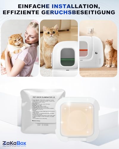 5 Stück Bernsteinfarben Geruchsentferner für Pura Max 2 Selbstreinigende Katzentoilette,N50 Geruchsvernichter,Katzen Urin Geruch Entferner autopulente, Geruchskontrolle