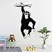 Wall Art Decor Scimmia con tronco Adesivo da parete Gorilla Monkey Wild Jungle Animals Stickers murali Home Camera dei bambini Murales A5 42x70cm
