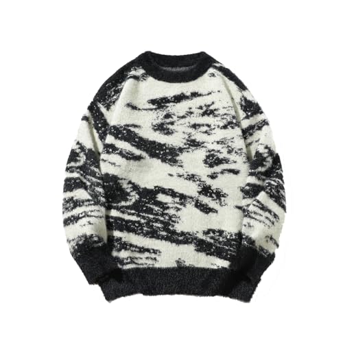 Men's Graffiti Graphic Sweaters Crewneck Long Sleeves Regular Fit Soft Pullovers