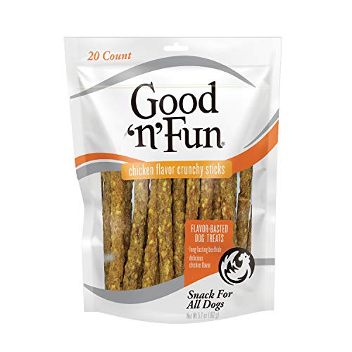 Good-n-Fun-Crunchy-Rawhide-Sticks-Dog-Chews-Chicken-Flavor-Dog-Treats-20-Count - Cucciolini Doodles   Good-n-Fun-Crunchy-Rawhide-Sticks-Dog-Chews-Chicken-Flavor-Dog-Treats-20-Count