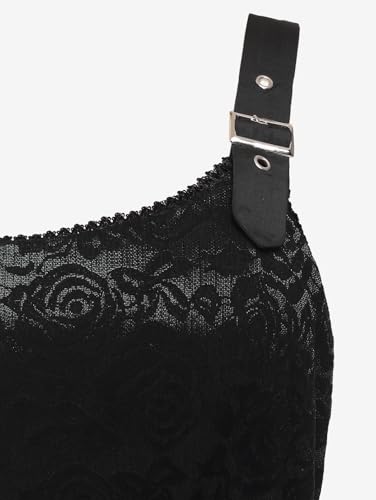 Image of Rosegal Women Plus Size Retro Lace Belt Party Cocktail Dress | 1950s Vintage Dress, Wedding Guest-Formal Bridesmaid Dress, Sleeveless Midi Dress, Retro Rockabilly Pinup Dress