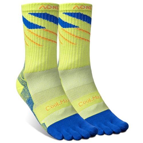 Image of AONIJIE Toe Socks for Men and Women Athletic Hiking Coolmax Socks with toes - Soft Comfortable and Moisture Wicking