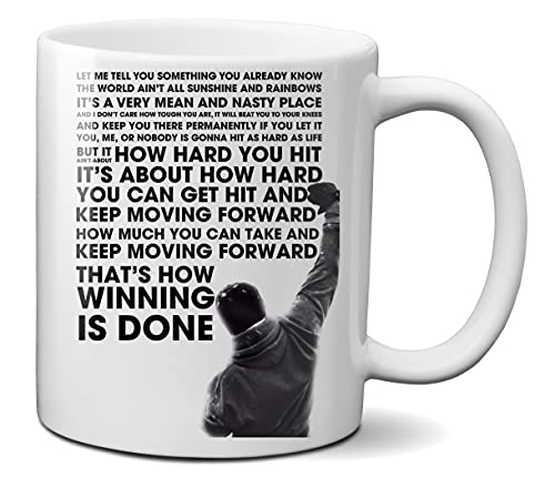 Mugtime (TM) - Rocky Balboa Quote Motivation Tea Coffee Mug Cup Ceramic 330ml 11oz