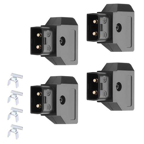 CERRXIAN 4 conectores D-tap, conectores de bricolaje, conectores D-Tap P Tap, enchufe de alimentación con DSLR Anton Bauer IDX-V Monte Gold Mount, adaptador de corriente para cámara ARRI-RED
