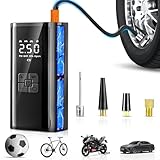Compresor Aire Portátil, Inflador Ruedas Coche, 150PSI 12V 6000mAh Mini Compresor de Aire con Luz LED, Hinchador Ruedas Coche para Bicicleta, Coche, Moto, Vcooter, Balones