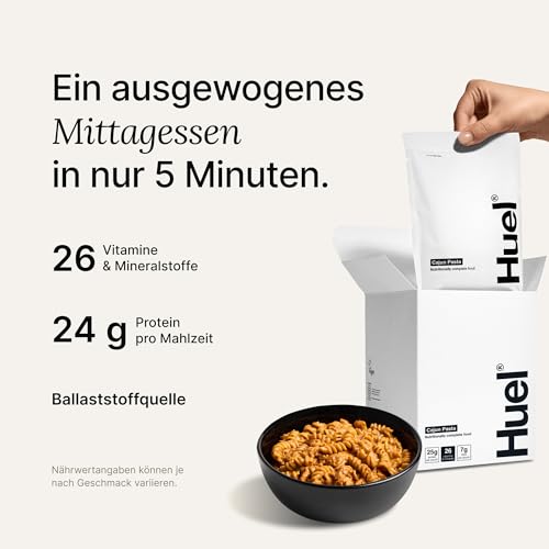 Huel Hot & Savoury – Cajun Pasta (7 Portionen), Vegane Protein-Mahlzeit mit 25 g Eiweiß, 26 Vitamine & Mineralstoffe, Pflanzliches Fertiggericht, Ausgewogen & Nährstoffreich