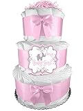 Elephant Diaper Cake - It's a Girl Baby...