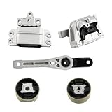 JDMON 5Pcs Engine Motor & Transmission Mount Kit Replacement for 2006-2014 VW Jetta, 2012 2013 2014 Volkswagen Beetle, Golf, Passat Compatible with A6962, A6966, A6969, A6973, A6995