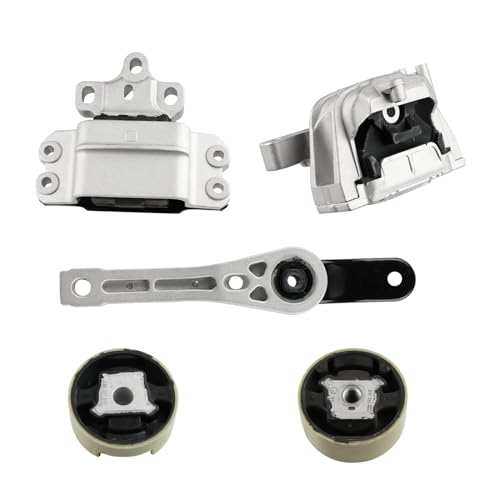 JDMON 5Pcs Engine Motor & Transmission Mount Kit Replacement for 2006-2014 VW Jetta, 2012 2013 2014 Volkswagen Beetle, Golf, Passat Compatible with A6962, A6966, A6969, A6973, A6995
