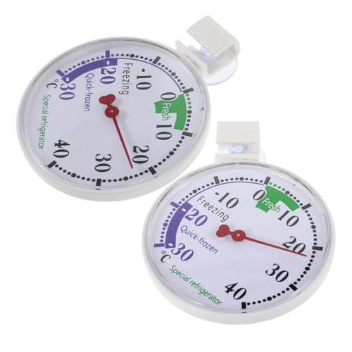 LIFKOME 2 Piezas Termómetro de Refrigerador y Congelador de Herramienta de Monitoreo de Temperatura Precisa Leer Almacenamiento de
