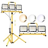 30000 Lumen LED Work Light with 3 Color Modes,Portable Work Light with 972 Super-Powerful LED Lamp Beads and 16.4FT Cord, Waterproof Flood Work Lights for Outdoor Indoor Job Site Workshop Garage