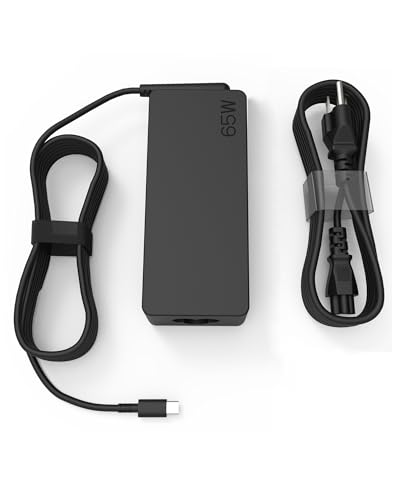Image of 65W 45W USB C Laptop Charger Compatible with Lenovo ThinkPad T14 T15 T16 E16 E15 gen 1 gen 2 X1 Yoga L13 7i Computer AC Power Adapter for ThinkPad T480 T490 P52s Chromebook 2nd Gen Cord