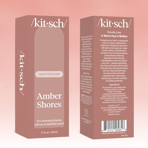 Kitsch Hair Perfume for Women - Amber Shores, Deodorizing Spray & Body Mist, 50mL - image 8