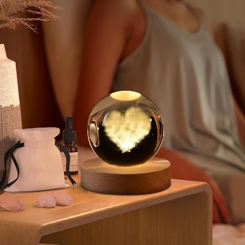 Image of UCRAVO 3D Crystal LED Night Light with Rain Cloud Model and LED Lamp Base