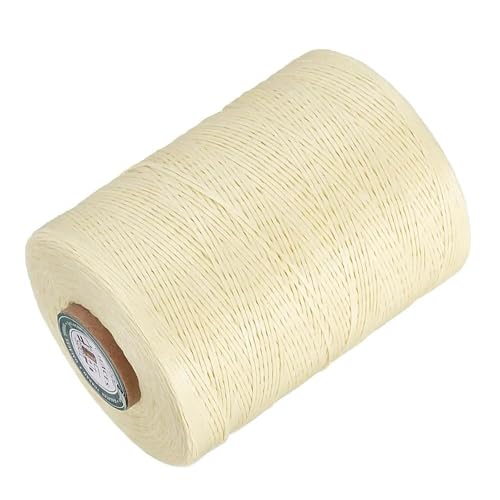 Hilo encerado de poliéster 1000 m para cuero beige miniatura 1