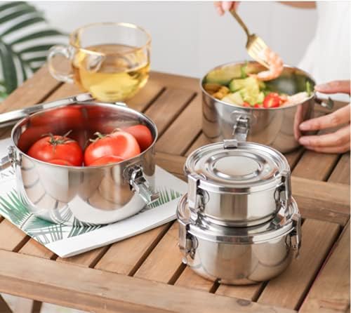 3 Pcs Premium Stainless Steel Food Storage Containers 304 Grade The Original Leak-Proof, Airtight, Smell-Proof - Perfect For Camping Trips, Lunches, Leftovers, Soups, Salads - Thumbnail 3