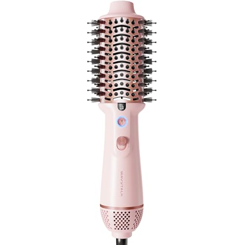 Wavytalk Dual Voltage Hair Dryer Brush for International Travel, 110V-240V Jet Brush, Ionic Hair Dryer Brush Reduces Damage, Anti-Frizz Straight Hair,