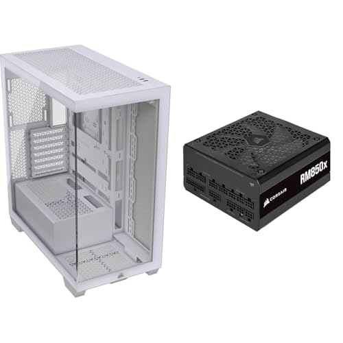 Image of CORSAIR 3500X Mid-Tower ATX PC Case + CORSAIR RM850x Fully Modular ATX Power Supply - White