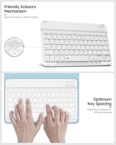 Teclado Bluetooth universal MoKo y funda para iPad Samsung Fire de 9 10.2 10.5 11 pulgadas 6