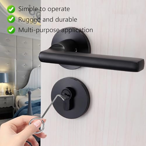 2 Stück Dietrich Set Profi, Buntbartschlüssel Universal, Universalschlüssel für Zimmertüren, aus Edelstahl Bartschlüssel Dietrichset, Öffnet nahezu jede Tür, Schlüsseldienst Türöffner Schlüssel