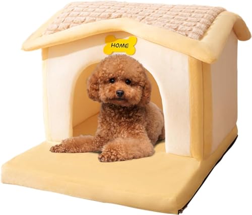 Niche for chat douce jaune lavable pour apaiser votre chaton - 2
