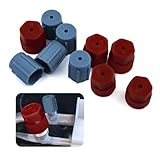 10PCS R134a AC System Charging Port Caps, 13mm & 16mm Air Conditioning Service Valve Caps, 5 Blue Low & 5 Red High