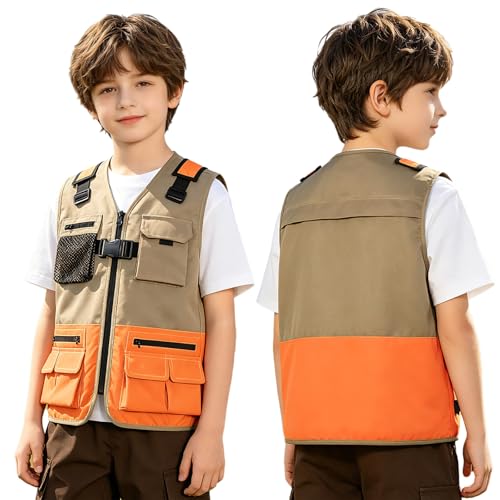 Veste tactique cargo noire enfant sans manches chemise rouge jogging