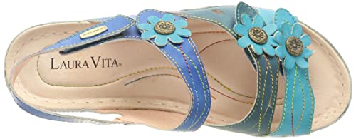 LAURA VITA Brcuelo 201, Sandali Piatti Donna, Blu