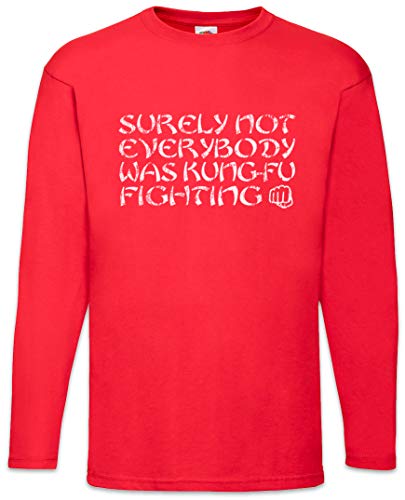 Kung-Fu Fighting T-Shirt Manches Longues Urban Backwoods Noir Cotone