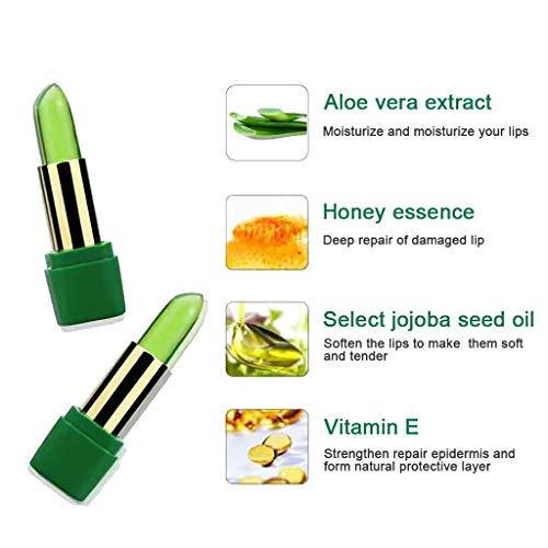 Lipsticks 99% Aloe Vera Essence Color Changing Lip Balm Long Lasting Lip Creams Magic Lipstick Lip Moisturizer (3 Pcs,25G) #TOP3
