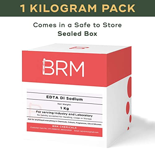 Image of BRM Chemicals EDTA DI Sodium - 1 KG For Soap Making, Shampoo Making, Cosmetic Making & DIY Personal Care For Face, Hair, Skin & Body