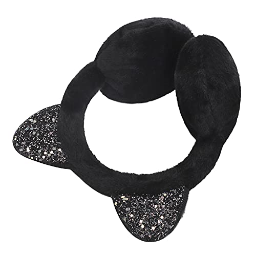 TINAYAUE Girls Boys Earmuffs Warm Plush Ear Warmer Cute Cartoon Ear Muffs Protector for Winter Outdoor Kids Gifts (5-10 Y)3