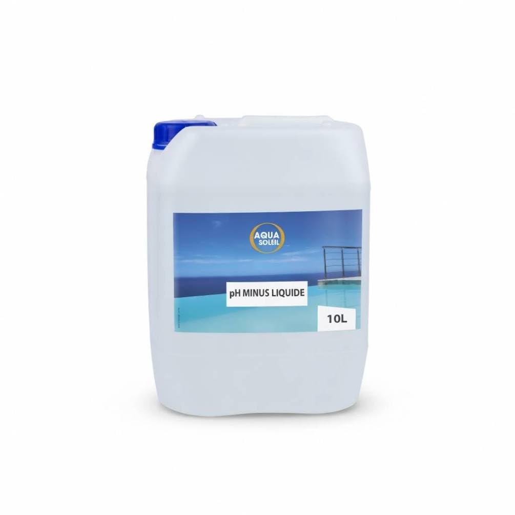 pH Moins pour Piscine 10 l - Solution Acide 15% - Régulation Facile et Efficace du pH - D-Work