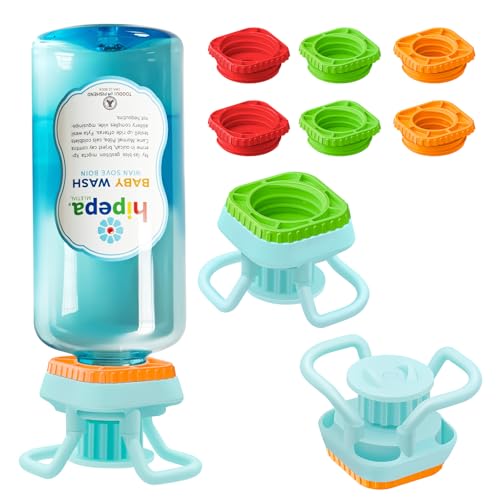 Luvan 2-Pack Bottle Emptying Cap Flip Dispenser Kit for Every Drop Universal Inverted No-Waste Caps for Shampoo Lotion Soap Ketchup Mustard Sauces Space-Saver for Kitchen Bathroom by Luvan - Used condition - US$11.09