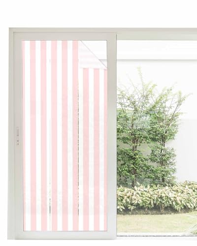 Película para ventana privacidad rayas rosadas 35.4x78.7 in miniatura 1