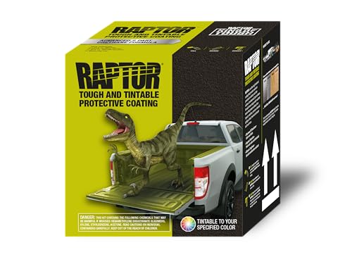 RAPTOR U-POL Tintable 0821V Bed Liner Kit – 4 Quarts, 2K Urethane, UV Resistant Protective Coating, DIY Spray-On Truck Bed Liner